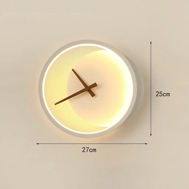 TimeGlow - Horloge murale LED moderne avec lumière LED