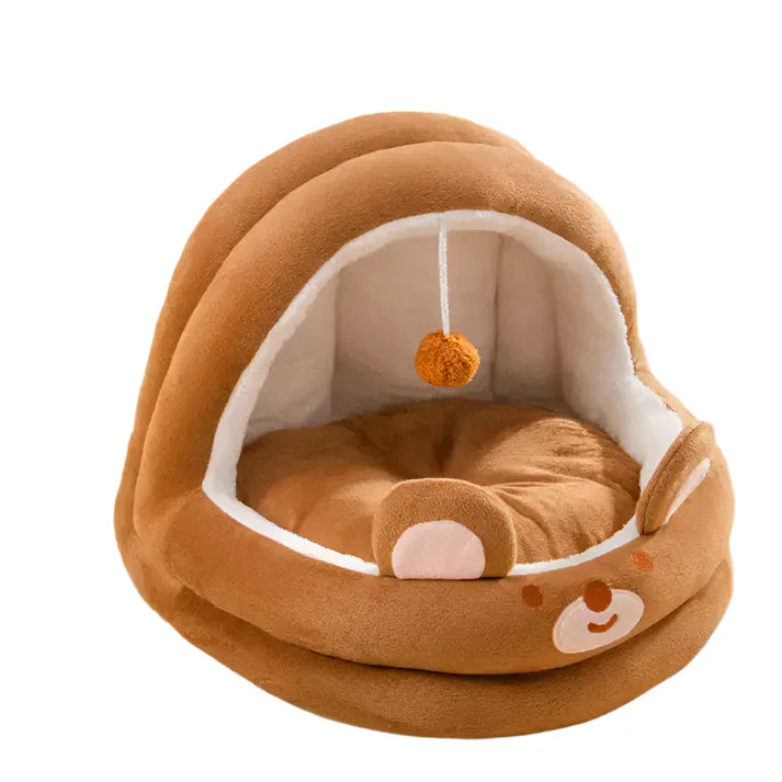CozyCave - Coussin pour animaux avec capuche pour chats et petits chiens