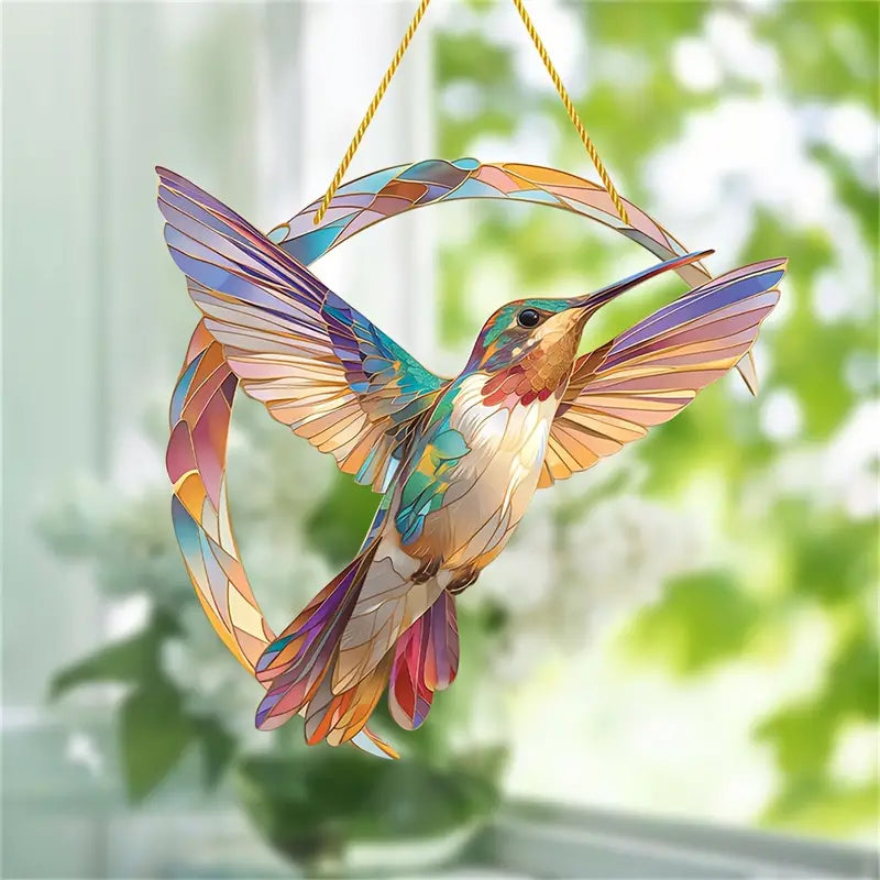 HummiGlow Attrape-Rêve Colibri Vif – Brillante Décoration de Fenêtre