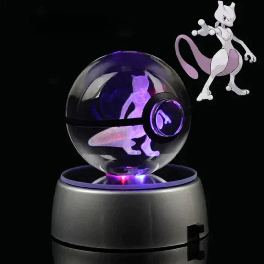 PokéGlow - Lampe LED Ikoniques Figurines Pokémon en Cristal
