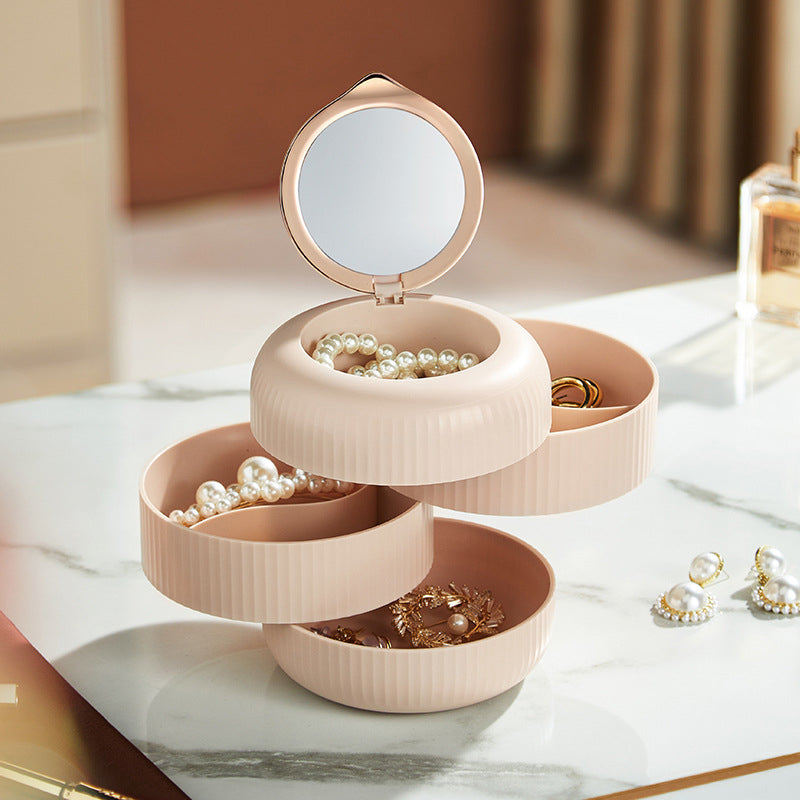 Boîte à bijoux empilable Eleganz – Rangement pratique avec miroir et design élégant