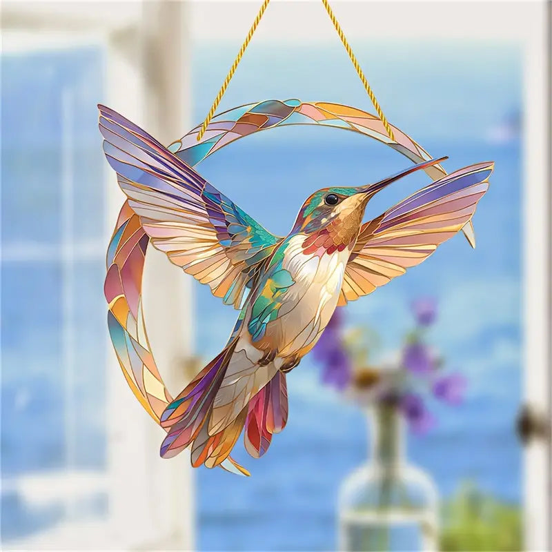 HummiGlow Attrape-Rêve Colibri Vif – Brillante Décoration de Fenêtre