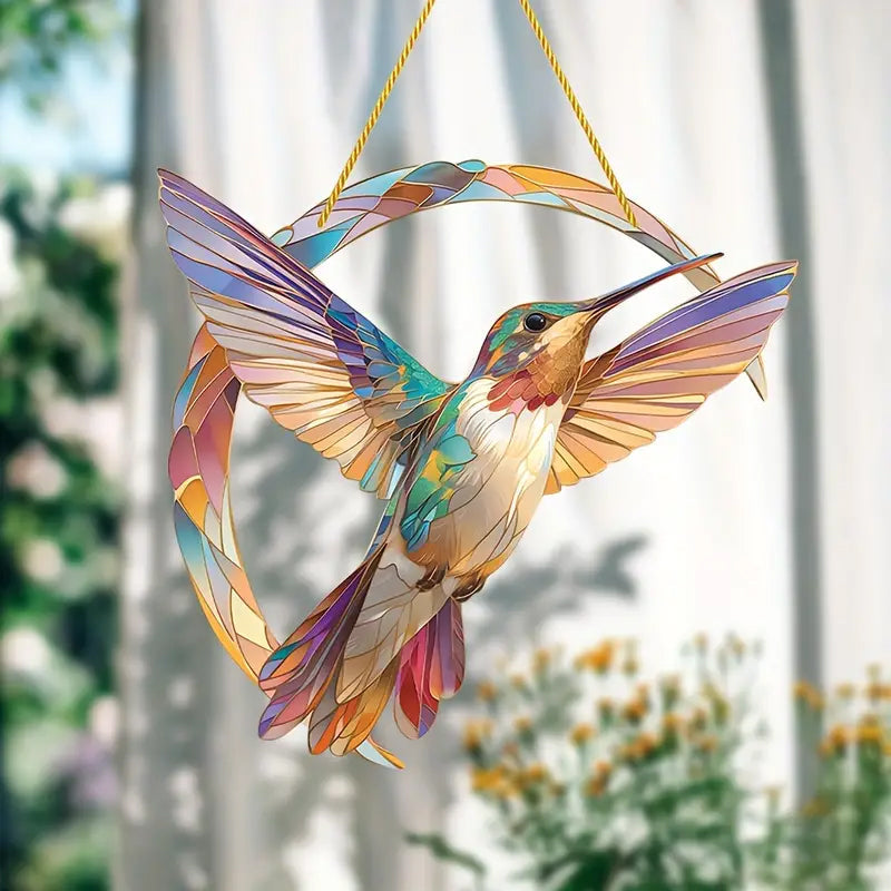 HummiGlow Attrape-Rêve Colibri Vif – Brillante Décoration de Fenêtre