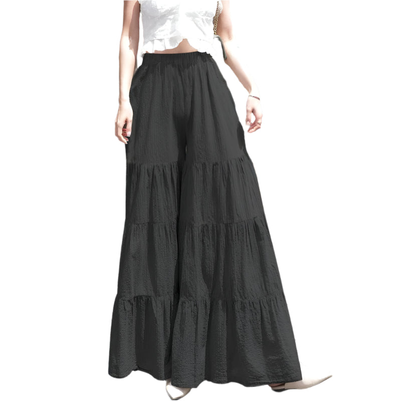 Heidi - Pantalon large à volants d'inspiration bohème