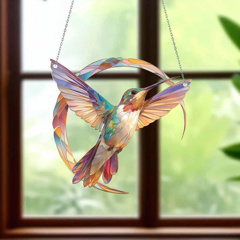 HummiGlow Attrape-Rêve Colibri Vif – Brillante Décoration de Fenêtre