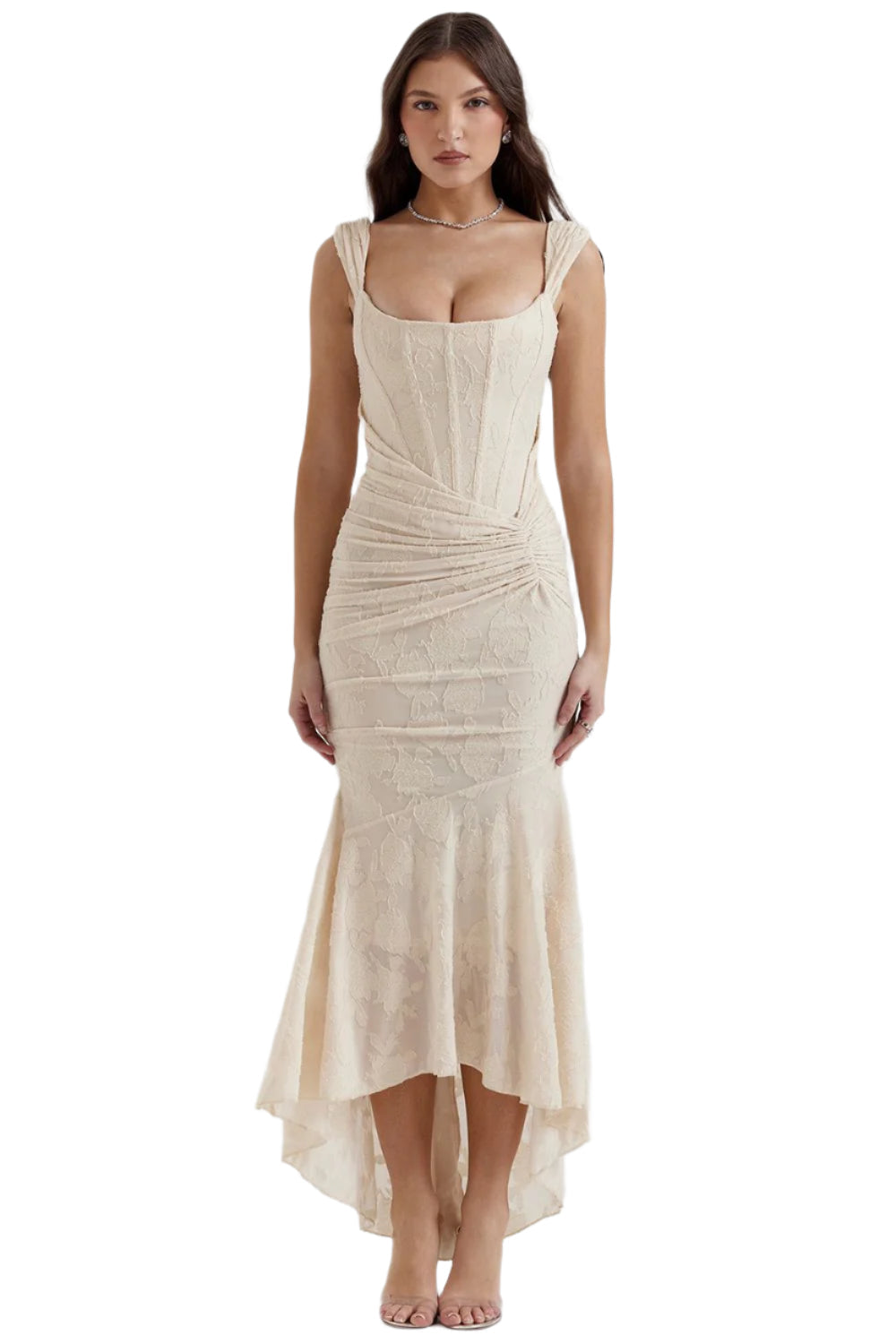 Celeste - Robe maxi avec décolleté en V profond