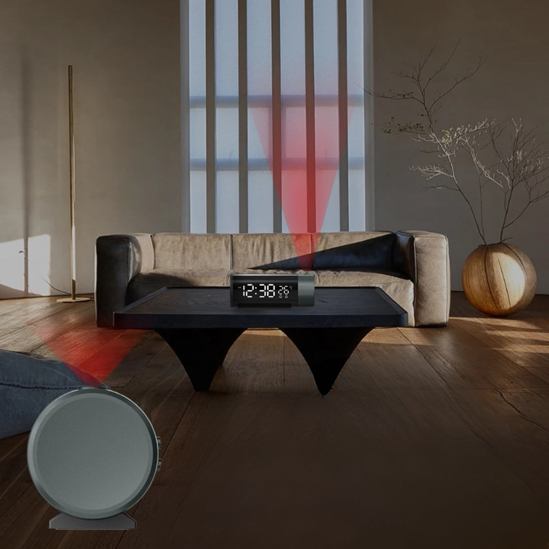 Horloge projecteur numérique LED avec thermomètre