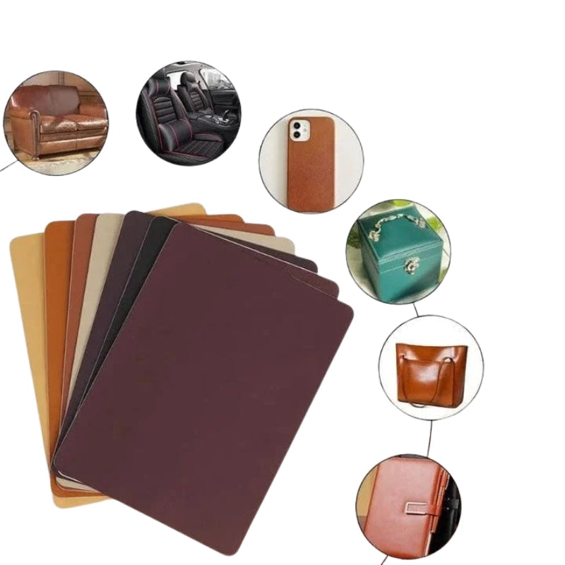 FixLeather - Patch de réparation auto-adhésif pour cuir