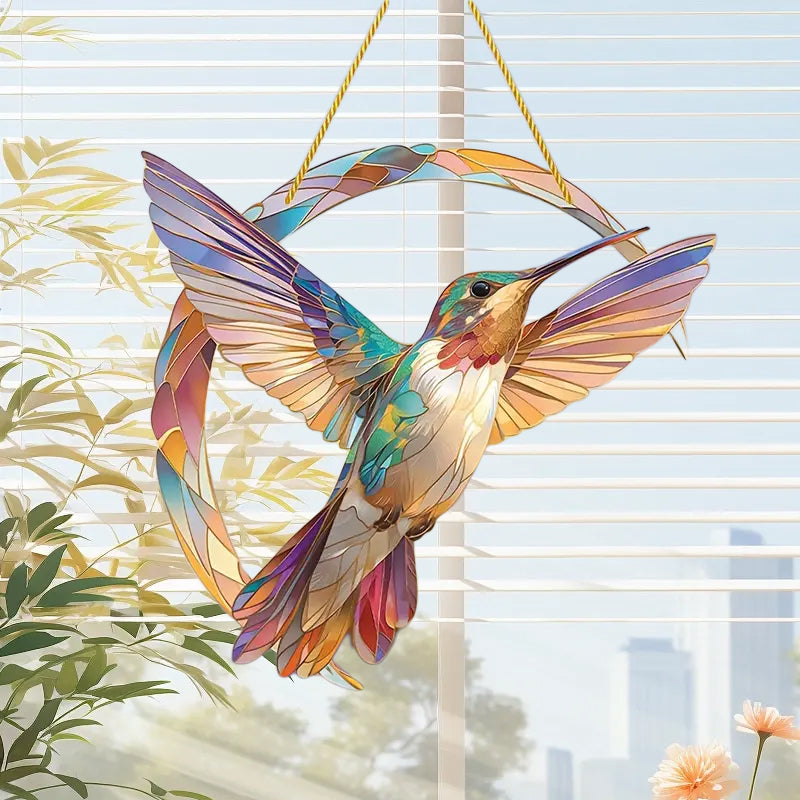 HummiGlow Attrape-Rêve Colibri Vif – Brillante Décoration de Fenêtre