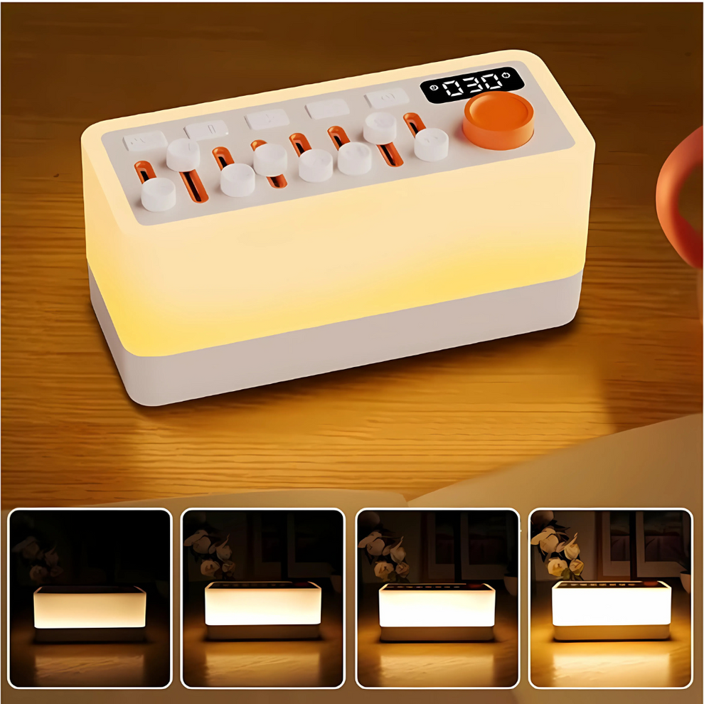 GlowTime - Réveil numérique minimaliste avec lumière nocturne chaude