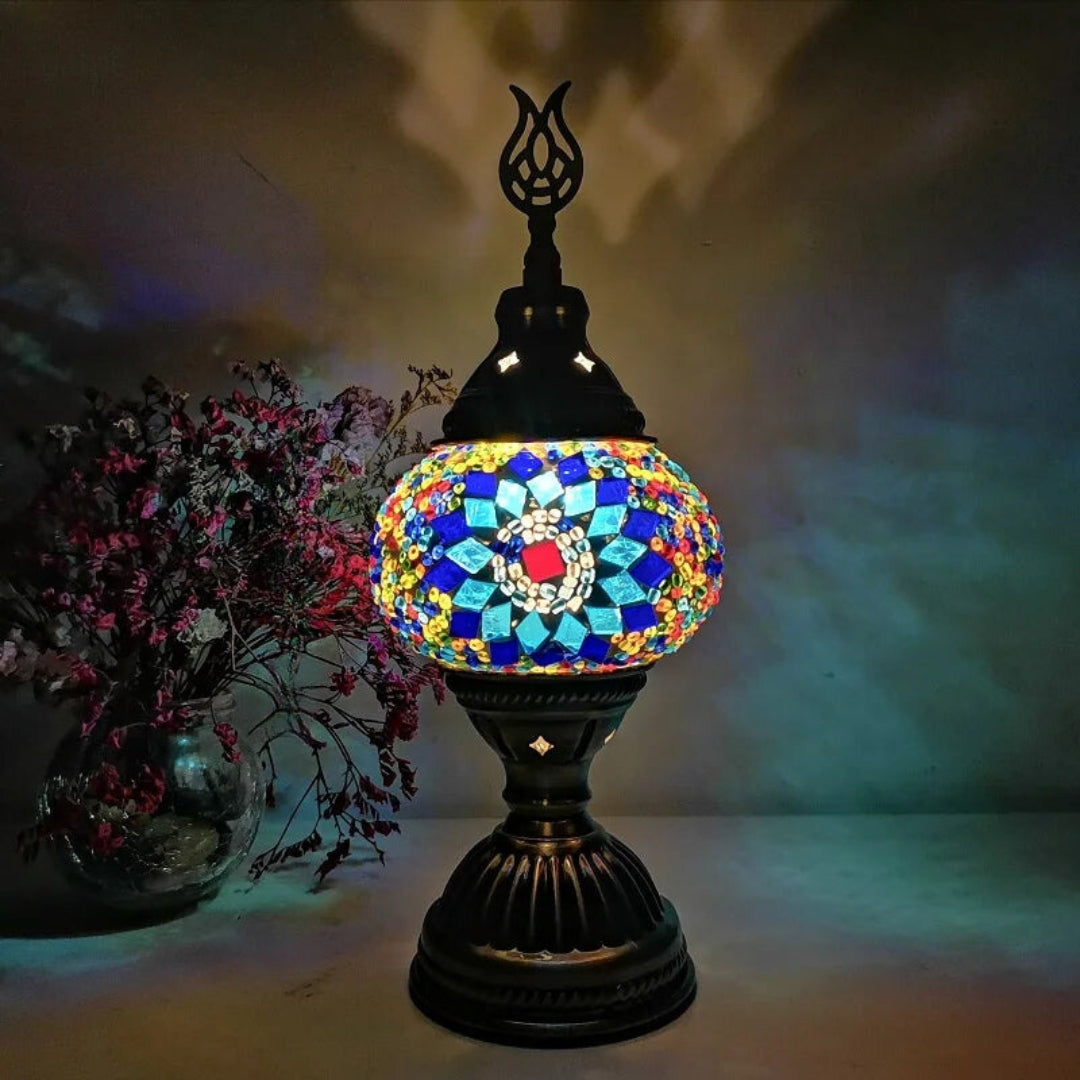 Lampe de table Mosaïque à motifs colorés