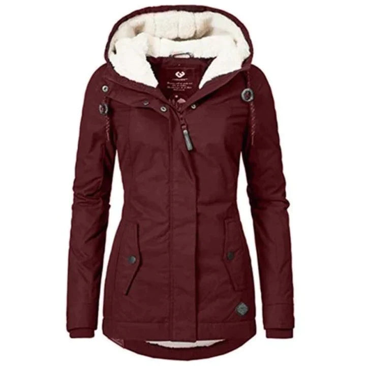 Parka d'hiver Nordic Luxe pour femmes avec capuche