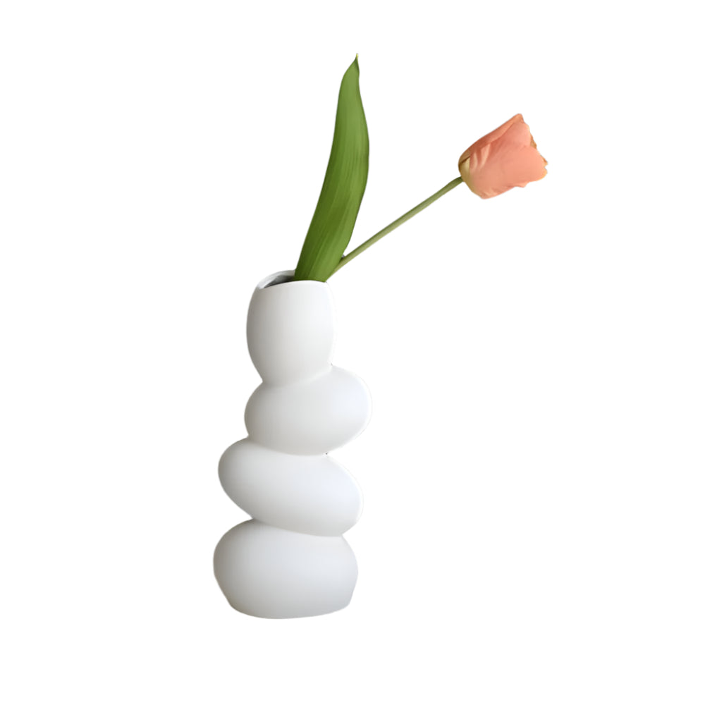 Vase en céramique ovoïde OvaForm - Décoration moderne en forme d'œuf pour centre de table