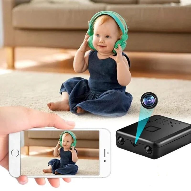 SafeView - Mini caméra de surveillance HD WiFi avec vision nocturne pour la sécurité domestique