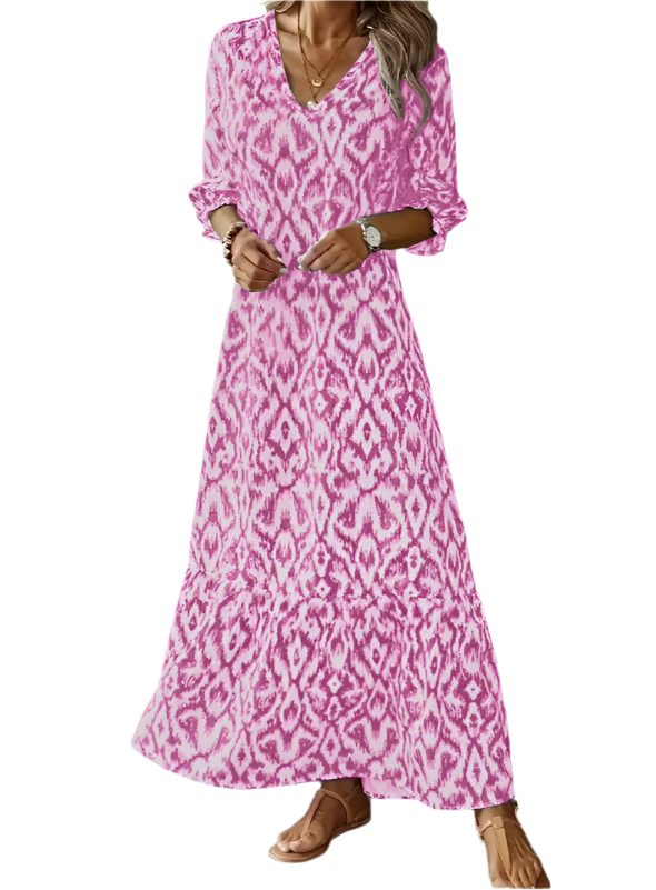 Jasmine - Robe longue glamour à manches longues