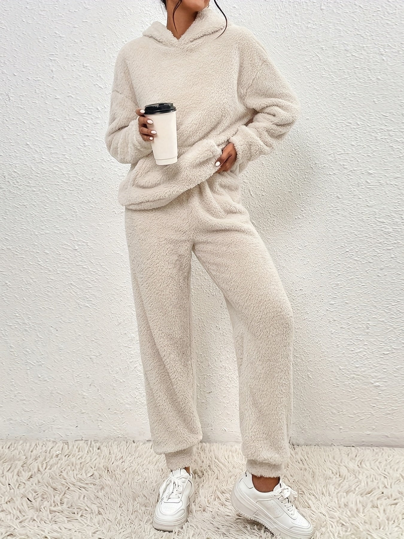 Megan - Sweat-shirt à capuche en polaire et pantalons de jogging pour femmes