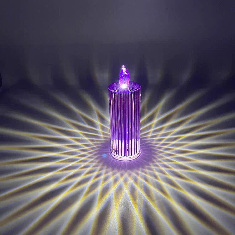 Bougie à lumière cristalline romantique