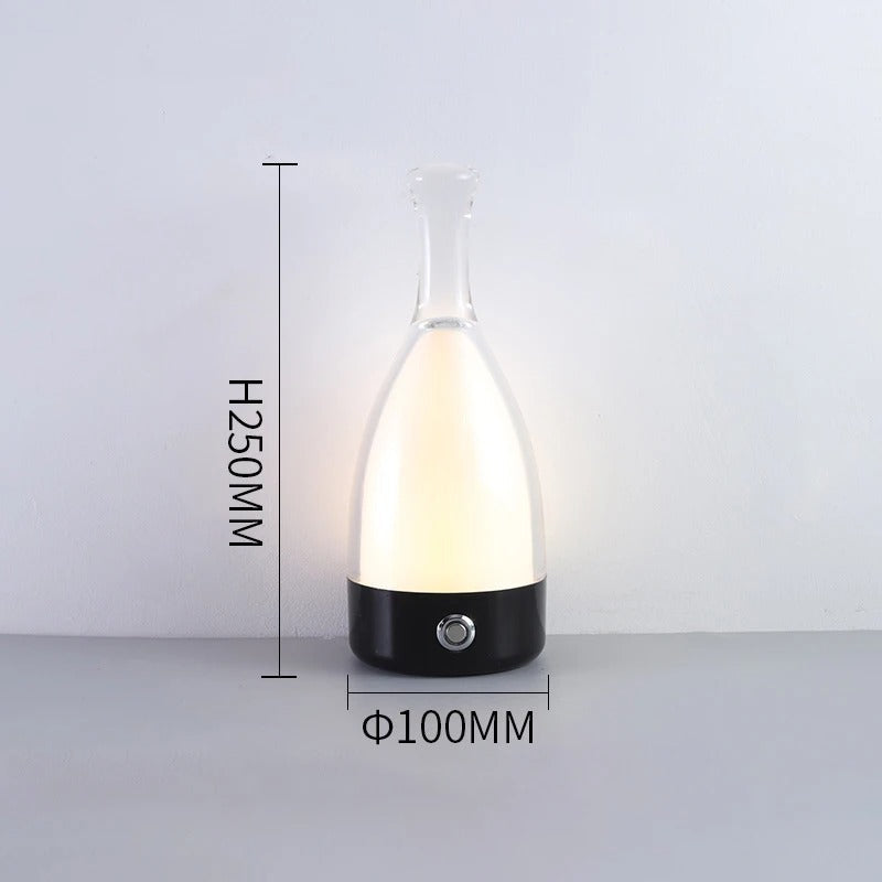 LuminaBottle - Lampe de table en forme de bouteille avec chargeur USB