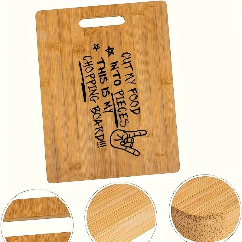 Planche à découper en bambou gravée – Décoration de cuisine humoristique et cadeau