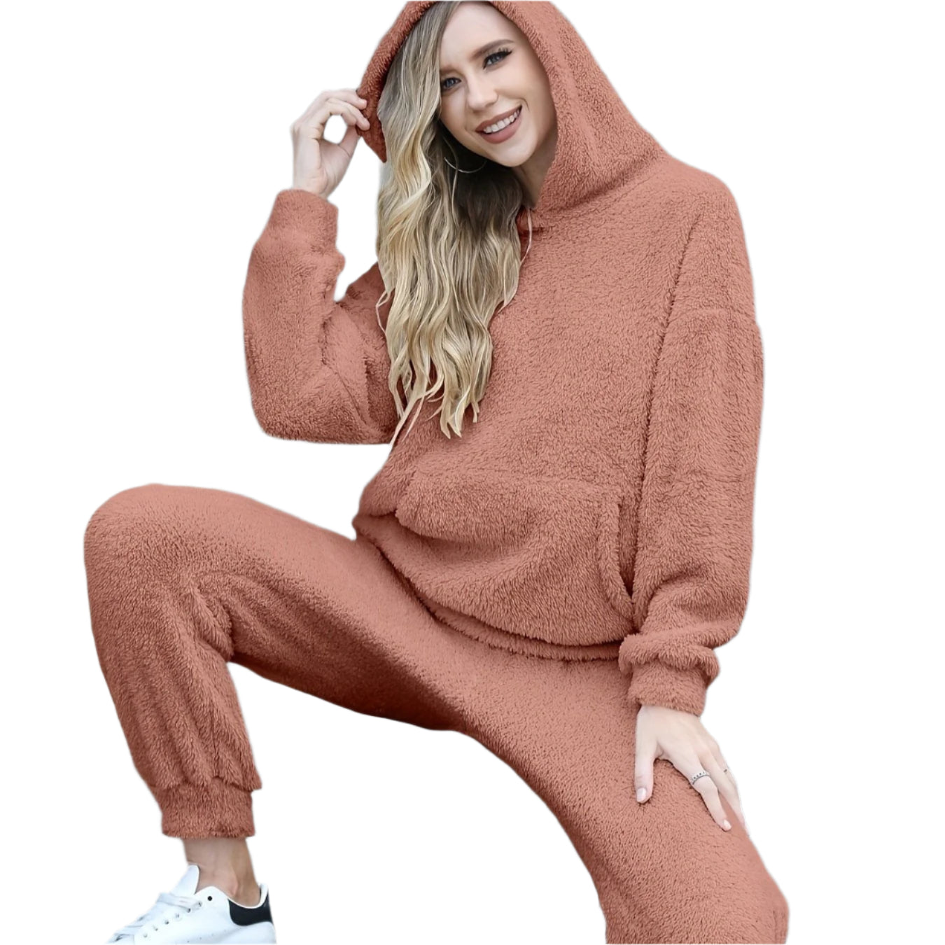 Megan - Sweat-shirt à capuche en polaire et pantalons de jogging pour femmes