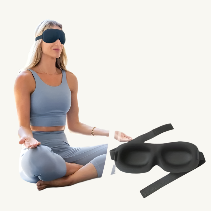 SleepPure - Masque de sommeil structuré bloquant la lumière pour un sommeil profond