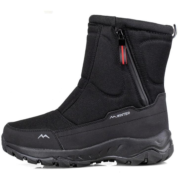 Carl - Bottes de neige en polaire anti-dérapantes avec zip sur le côté
