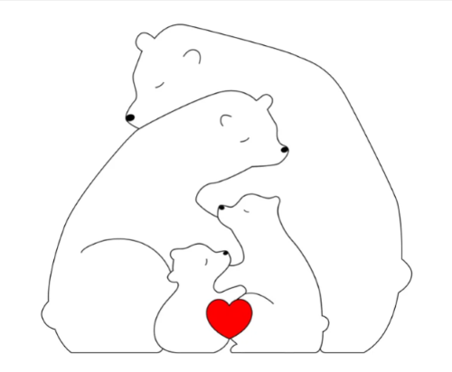 Collection CuddleBears - Coffret cadeau en bois fabriqué à la main