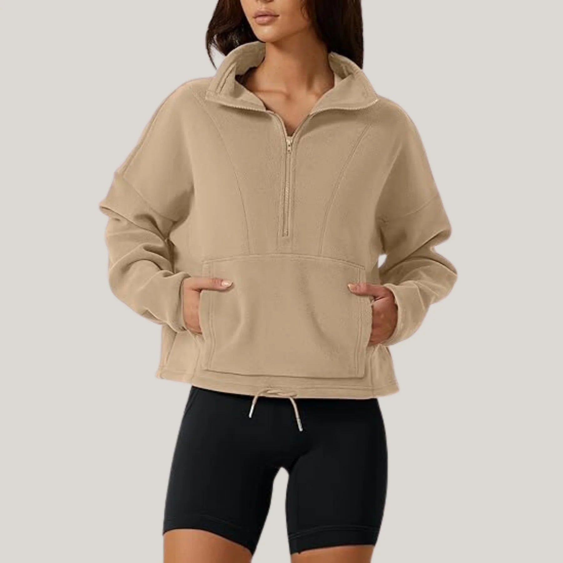 Pull stylé Nelfi avec demi-zip pour femmes