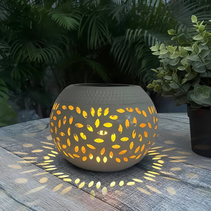 TwinkleSparkle - Lampe solaire élégante avec un charmant motif à pois