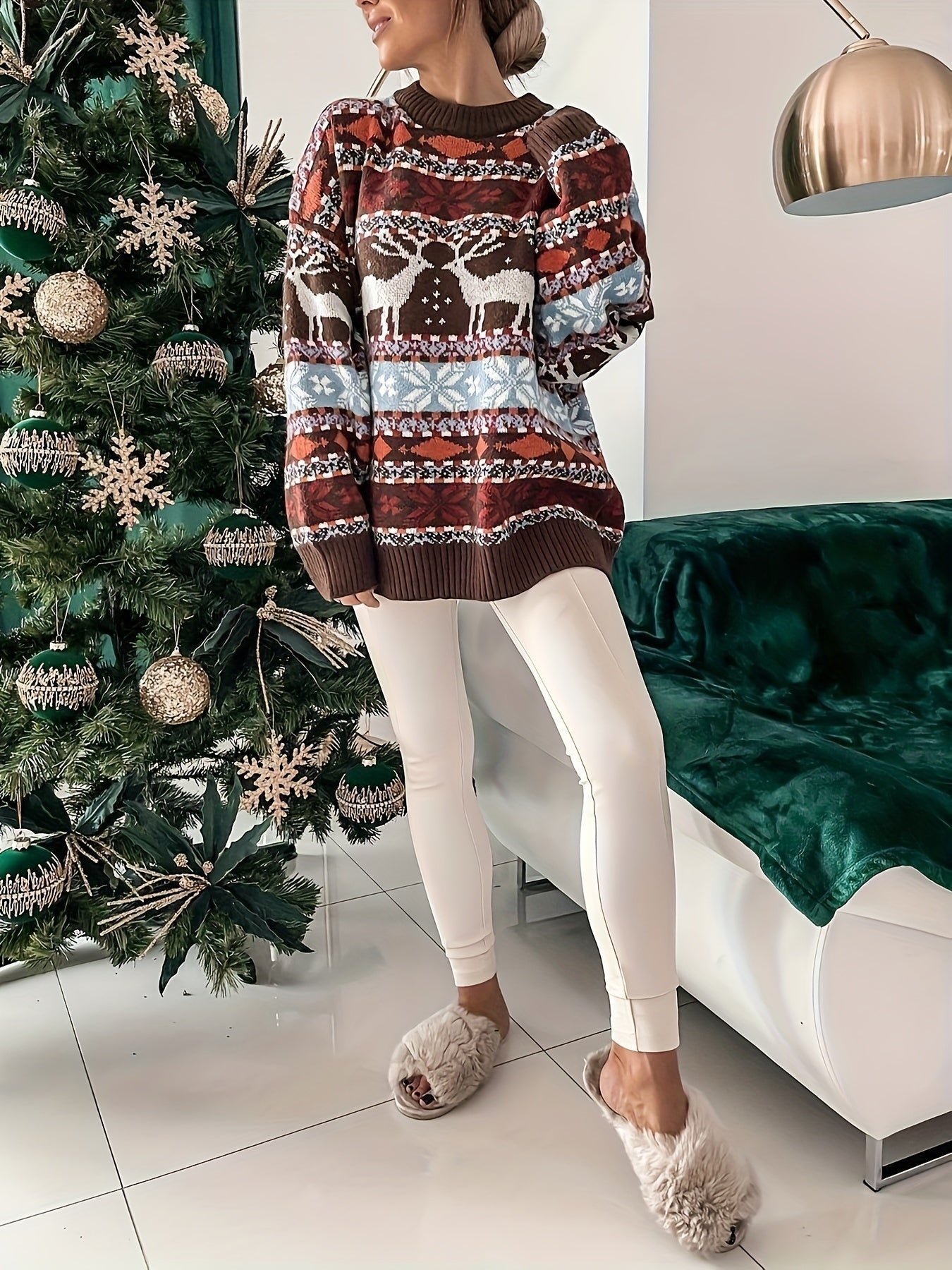 Pull à motif de Noël Cozy