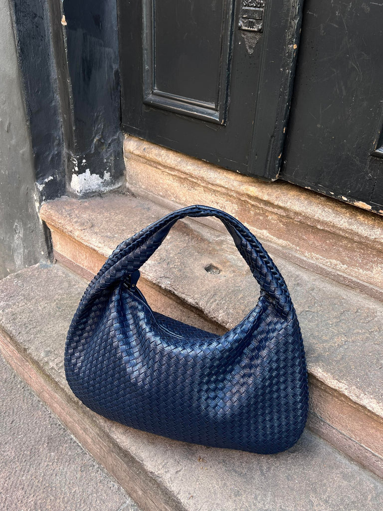 Marie - Sac hobo en cuir vegan tissé