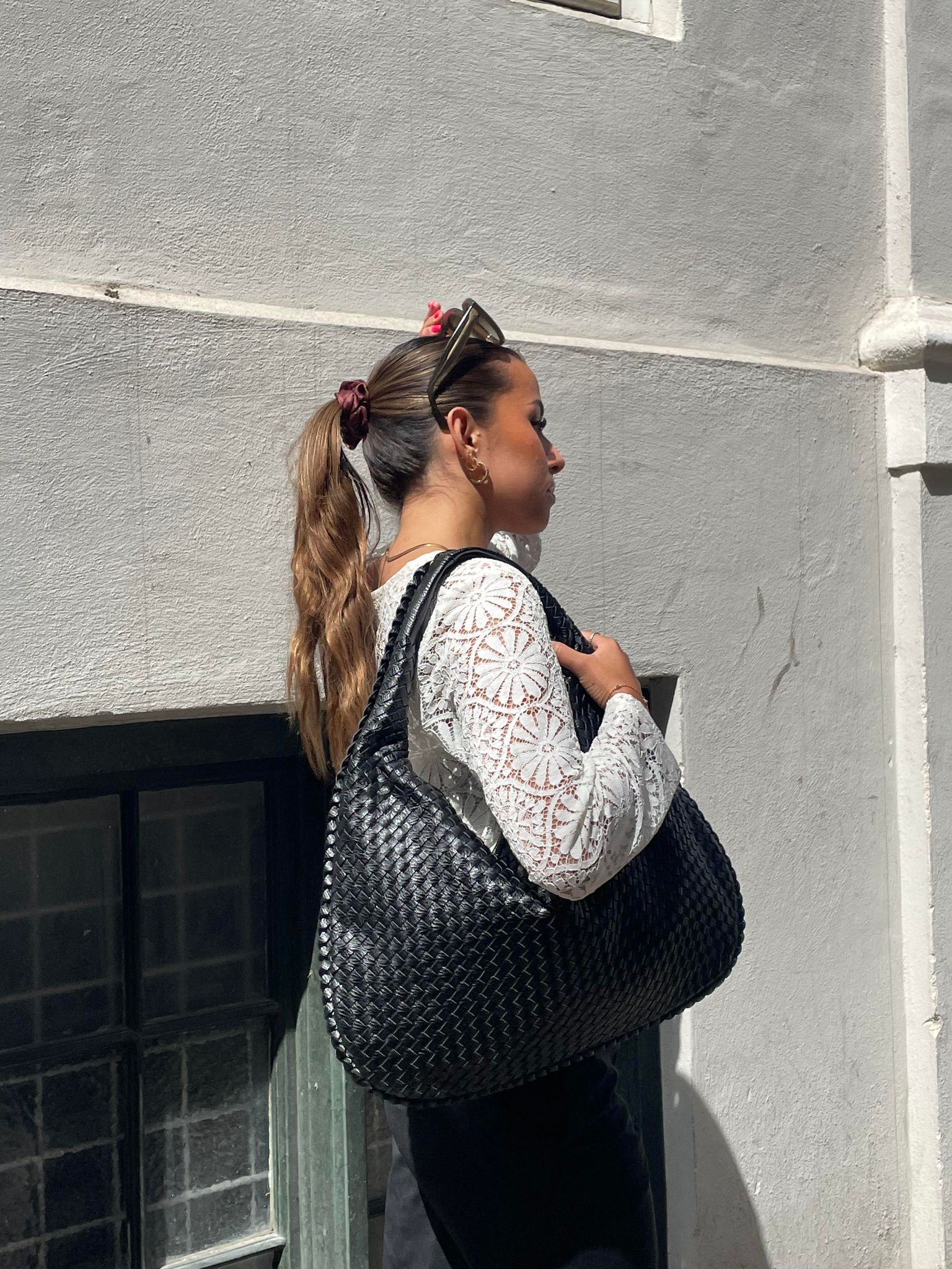 Andrea - Sac à bandoulière hobo tissé élégant