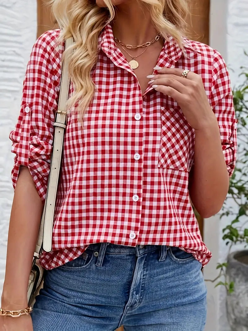 Chemise Décontractée Alberte à Manches Mi-Longues et Design Léger