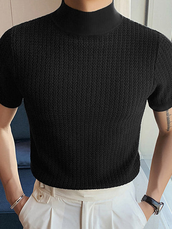 T-shirt col montant décontracté Conrad à manches courtes