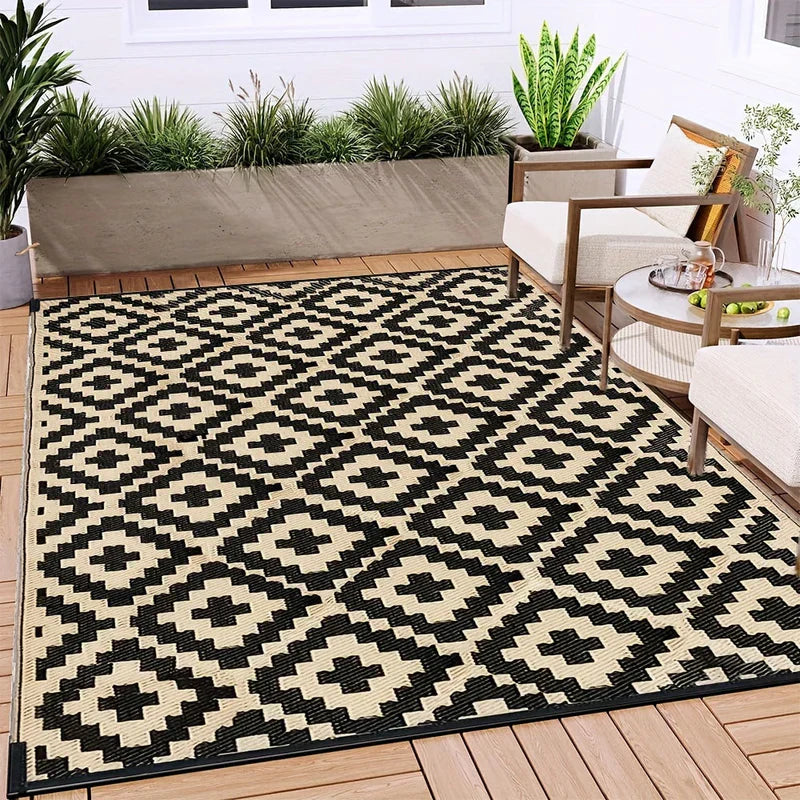 Tapis d'extérieur bohème et élégant