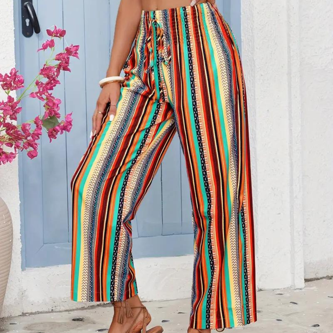 Jessa | Pantalon stylé à rayures