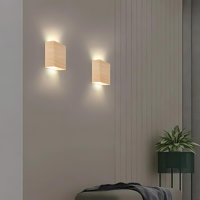 Lampe murale en bois NordLys – Lampe murale minimaliste