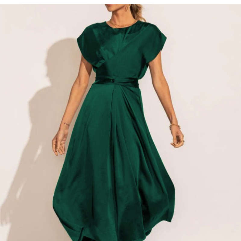 Robe Midi Enveloppe Élégante Sofie