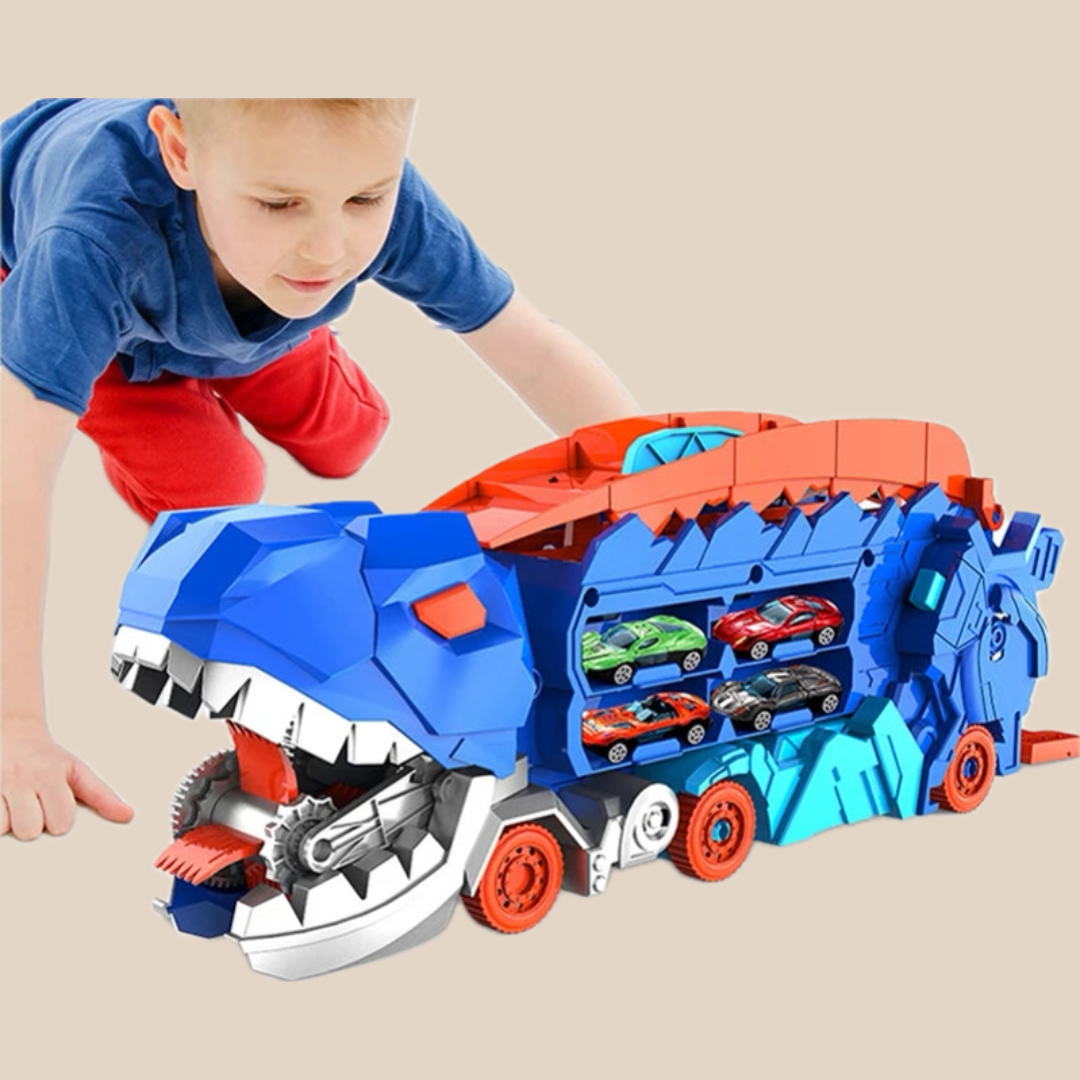 RexHaul – Jouet de transport de dinosaures avec 6 figurines de dinosaures, construction robuste, divertissement imaginatif