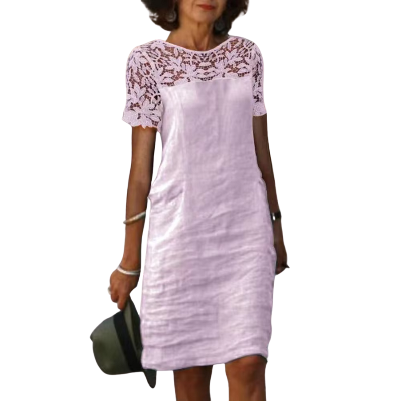 Robe d'été à manches courtes pour femmes avec coupe décontractée