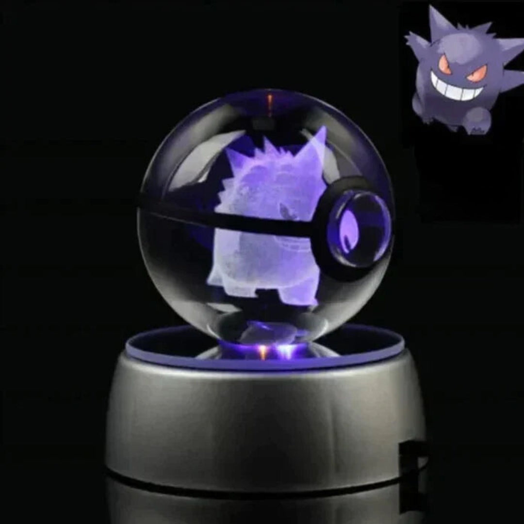 PokéGlow - Lampe LED Ikoniques Figurines Pokémon en Cristal