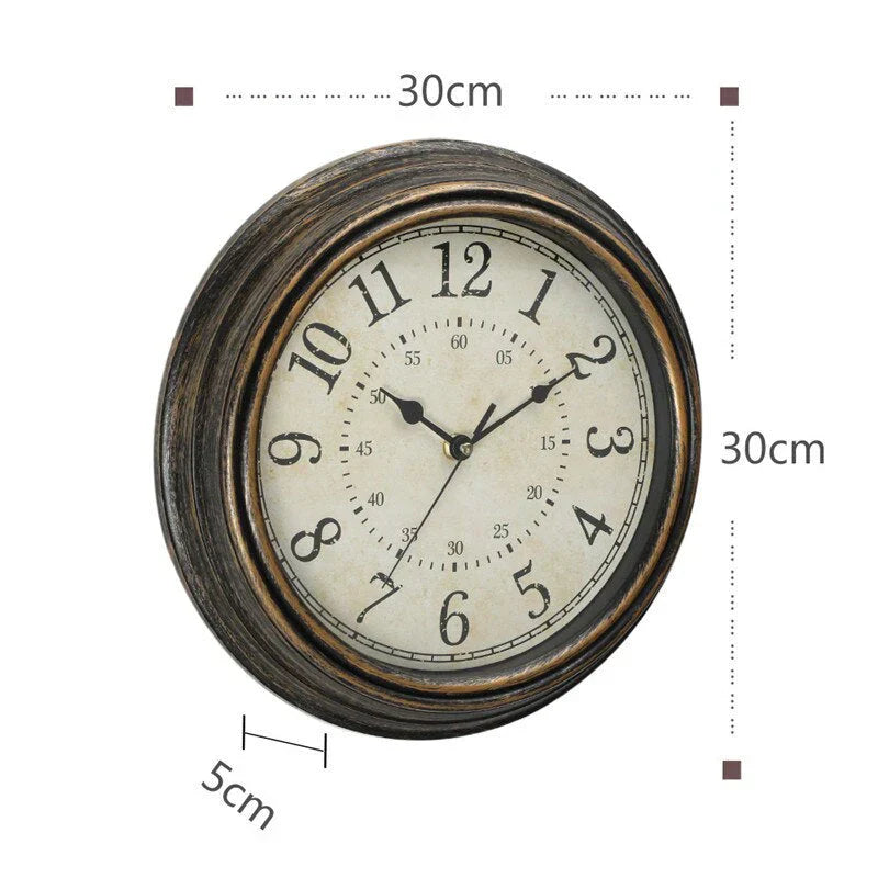 RusticCharm - Horloge murale vintage