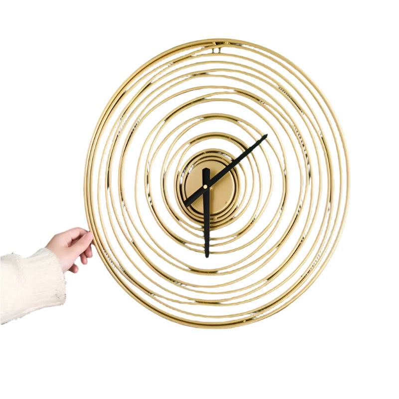 TimeCraft - Horloge Murale Classique en Or