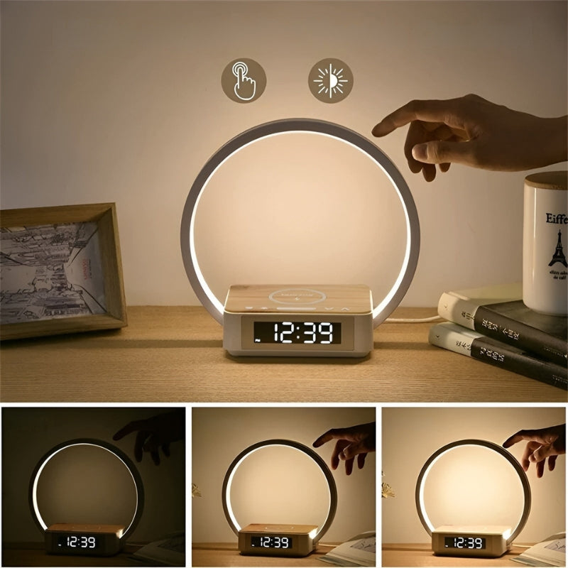 LumaDock - Lampe de bureau intelligente avec chargement sans fil et réveil