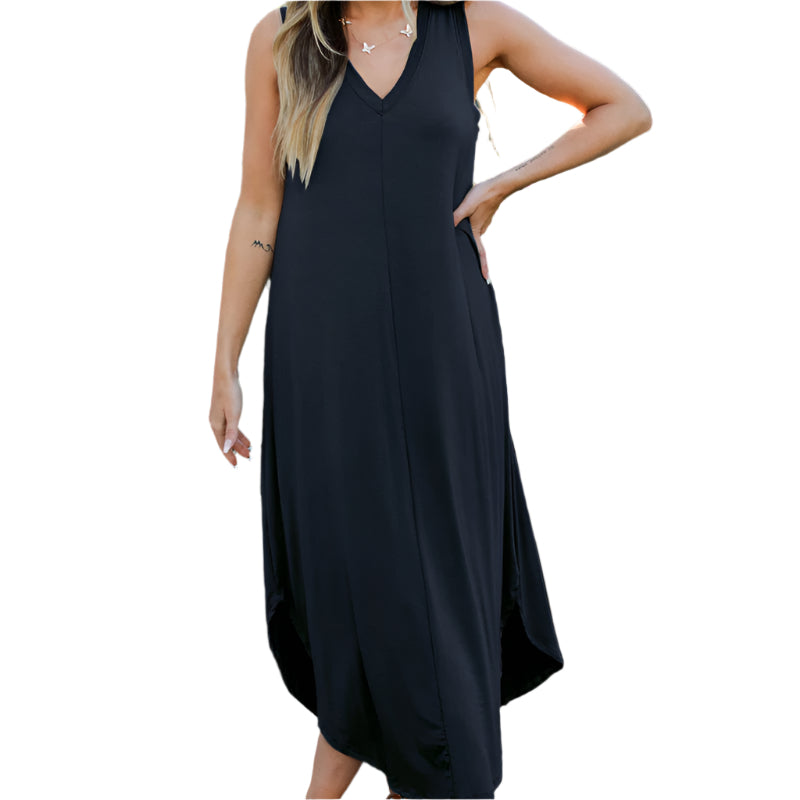 Claudette - Robe sans manches avec décolleté en V