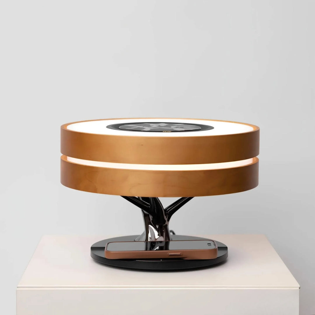 LumiNest Lampe de Bureau LED – Lumière Chaude et Design Naturel Minimaliste