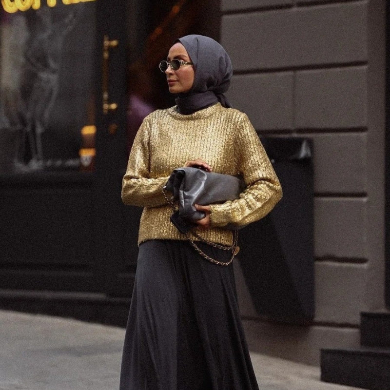 Maja - Pull classique à col rond avec manches longues pour femmes