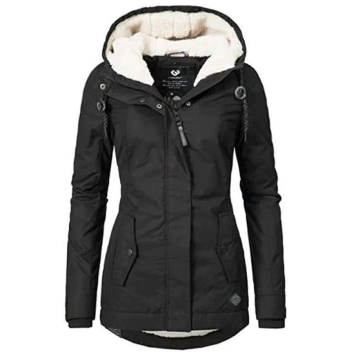Parka d'hiver Nordic Luxe pour femmes avec capuche