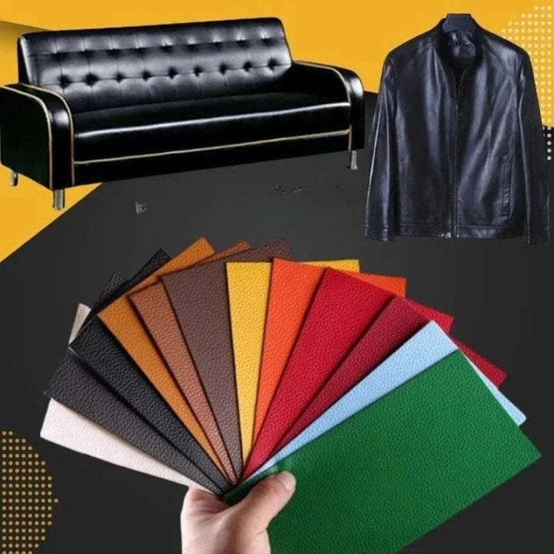 FixLeather - Patch de réparation auto-adhésif pour cuir