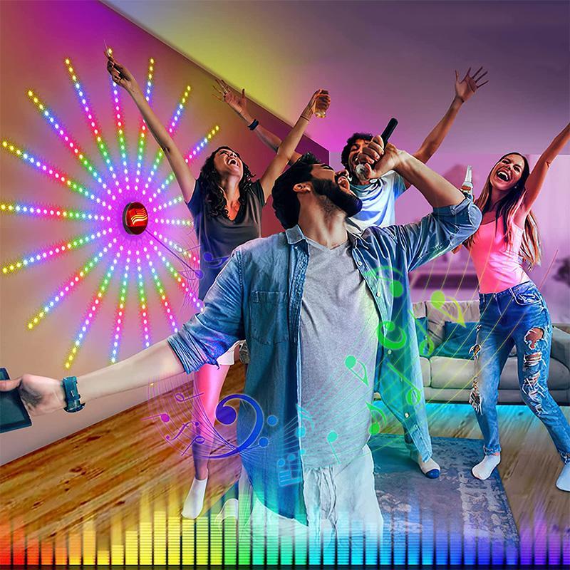 GlowArt Applique Murale Intelligente LED avec Télécommande et Options d'Éclairage DIY